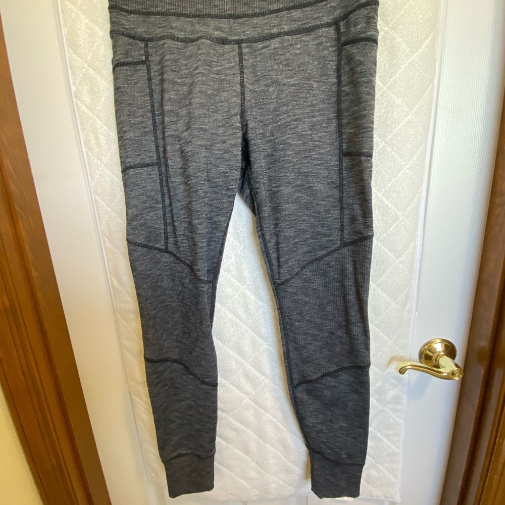 Athleta Heather Charcoal Moto Tights-Medium